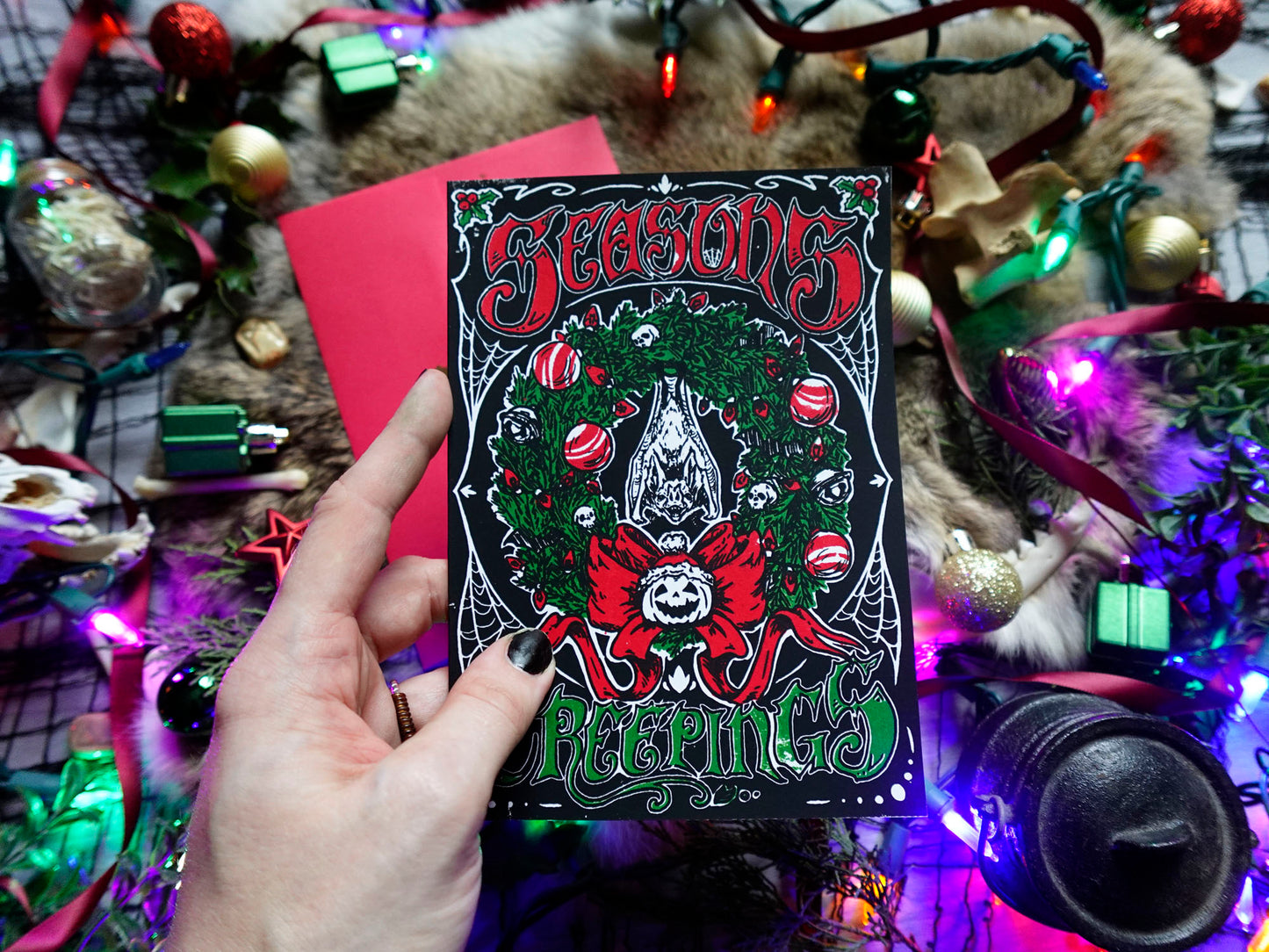 Seasons Creepings Hand Printed Cards