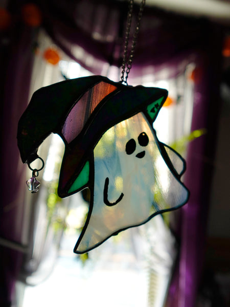 Witch Ghosties Stained Glass Window Charms