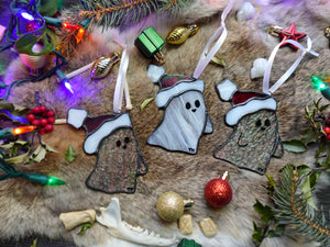 Santa Ghost Ornament Stained Glass!