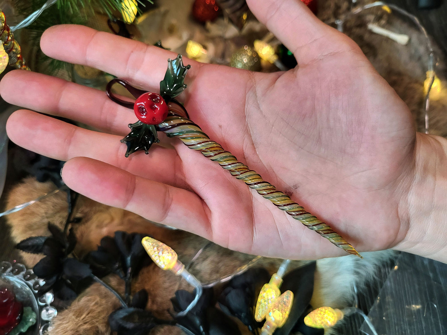 PRE ORDER Holly Jolly Hand-Blown Glass Ornaments