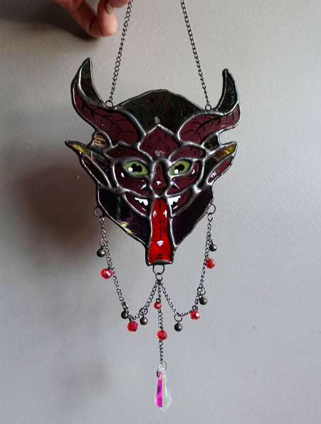 Krampus Stained Glass Sun Catchers