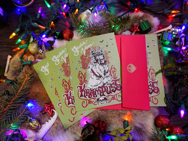 Krampuss Hand Printed Cards