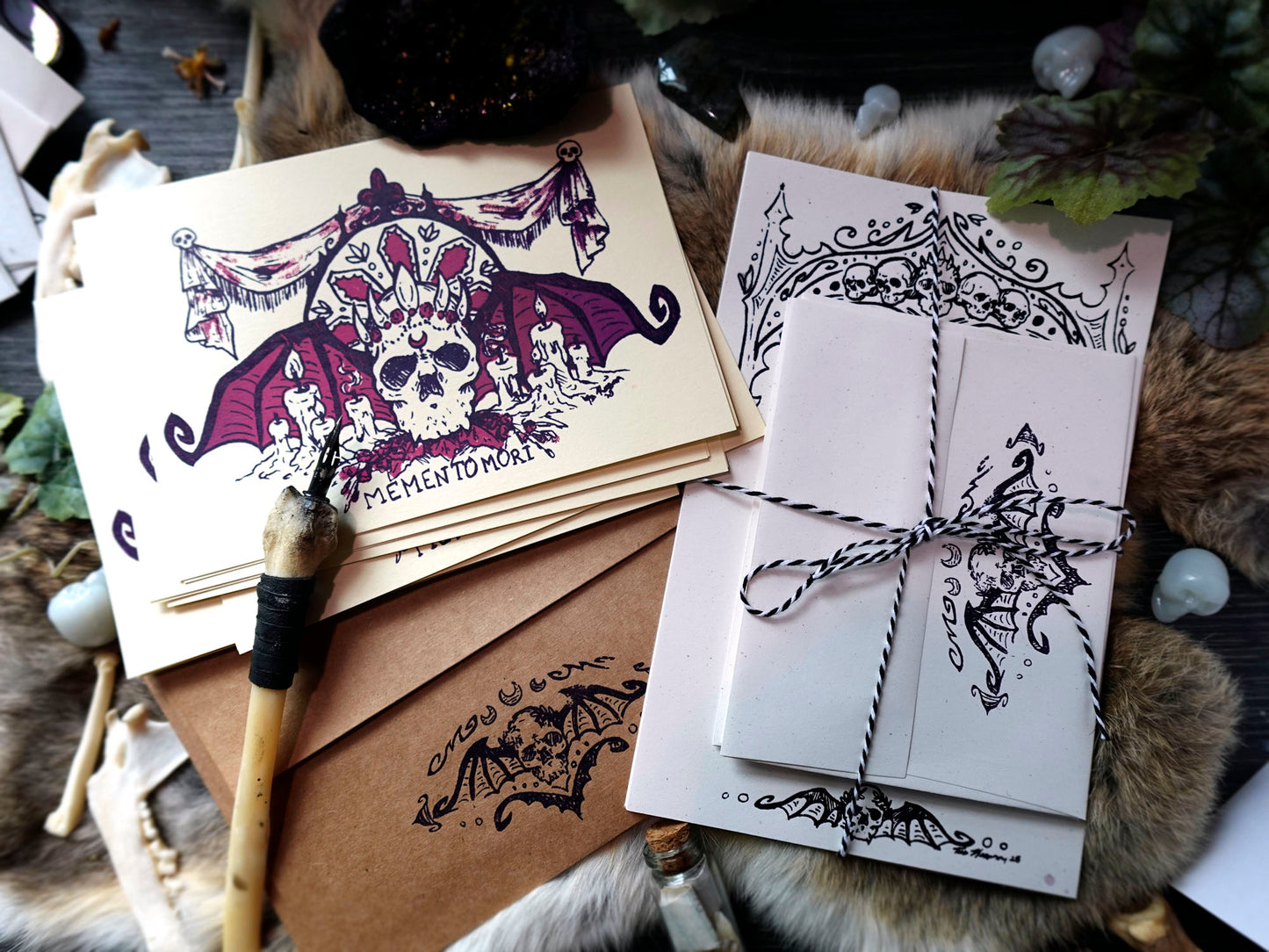 Memento Mori Goth Stationery Set (Complete Collection)