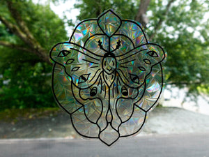 Magic Moth Rainbow Window Cling