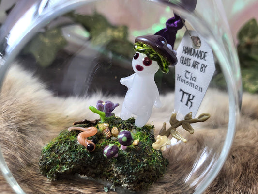 Mushroom Fae Glass Specimen Ornament