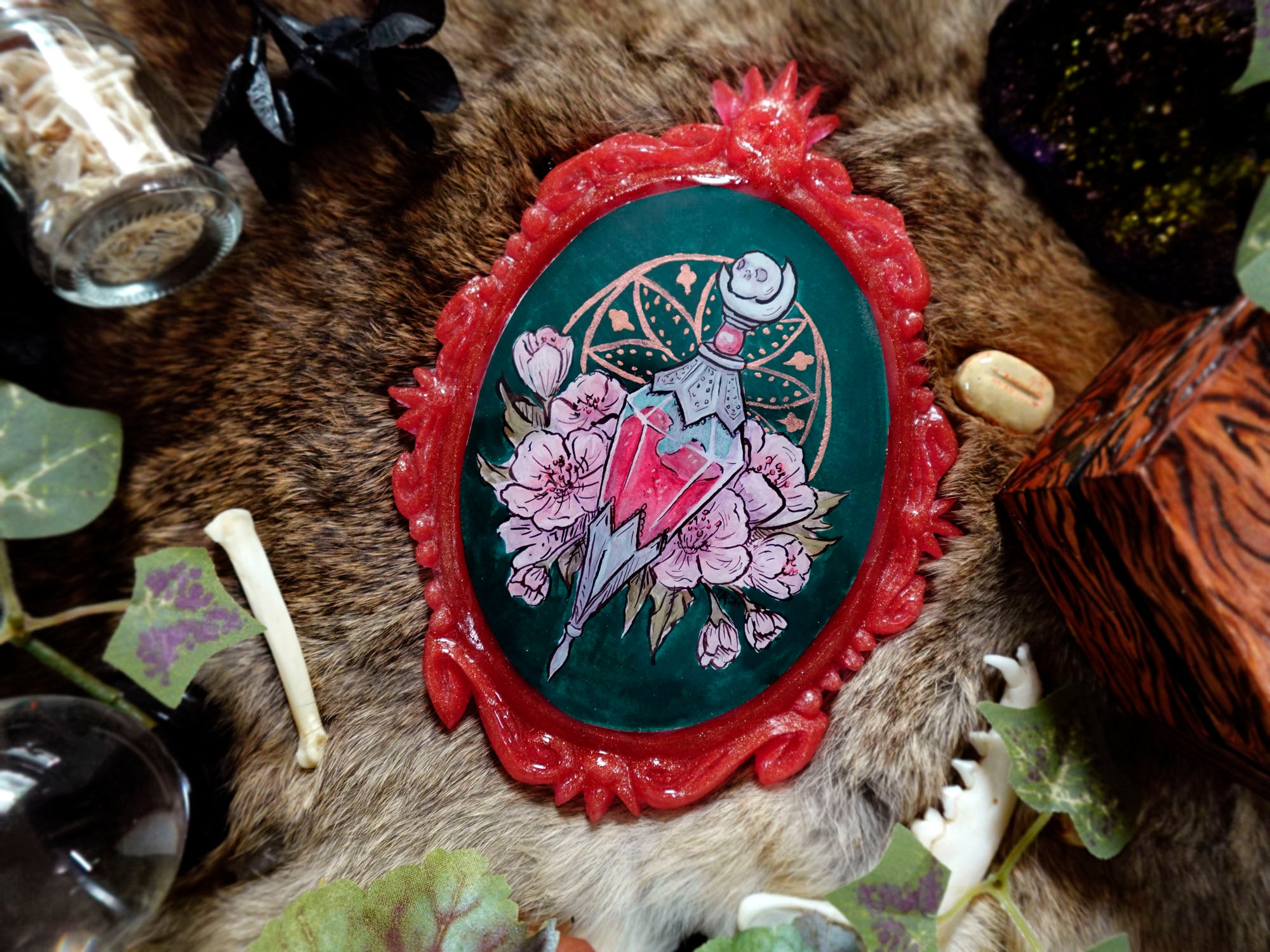 Pink Potion Original Cameo Painting