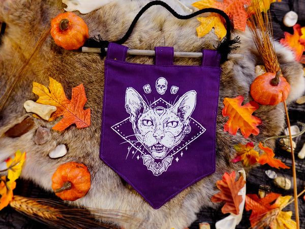 Psychic Sphynx Halloween Bitty Banner