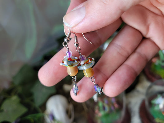 Rainbow Edition Mushroom Earring Set