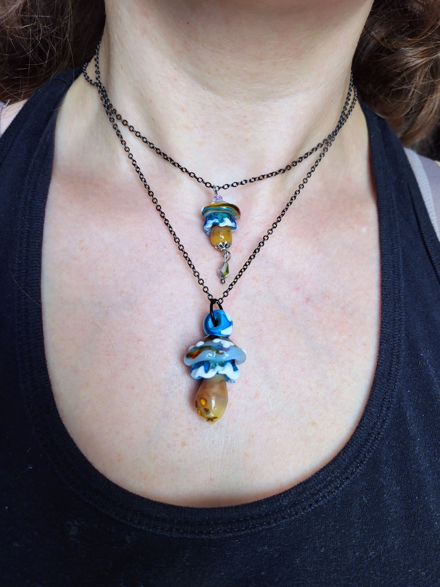 Pride Rainbow Mushroom Pendants