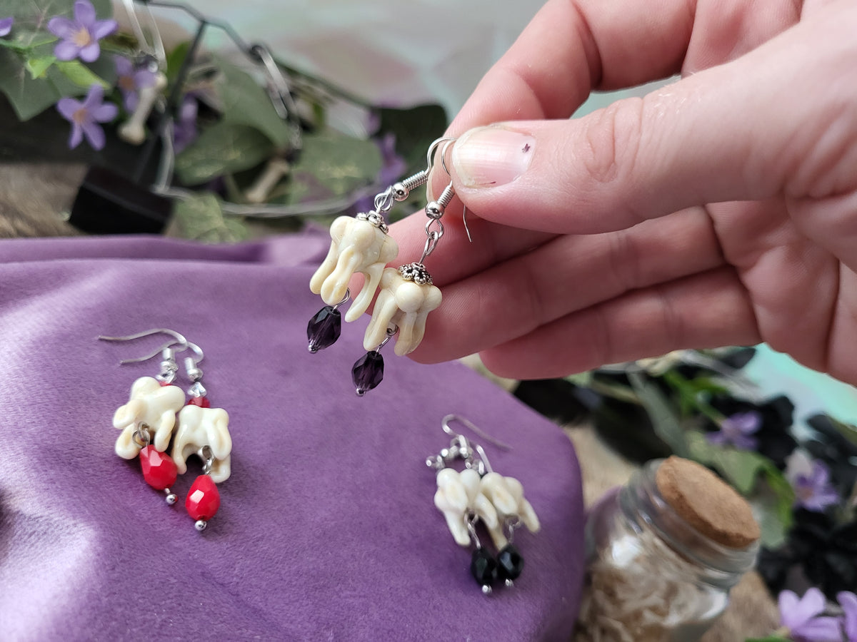 Glass Teeth Earring Sets