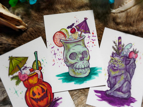 Skull Tiki Drink Fine Art Print