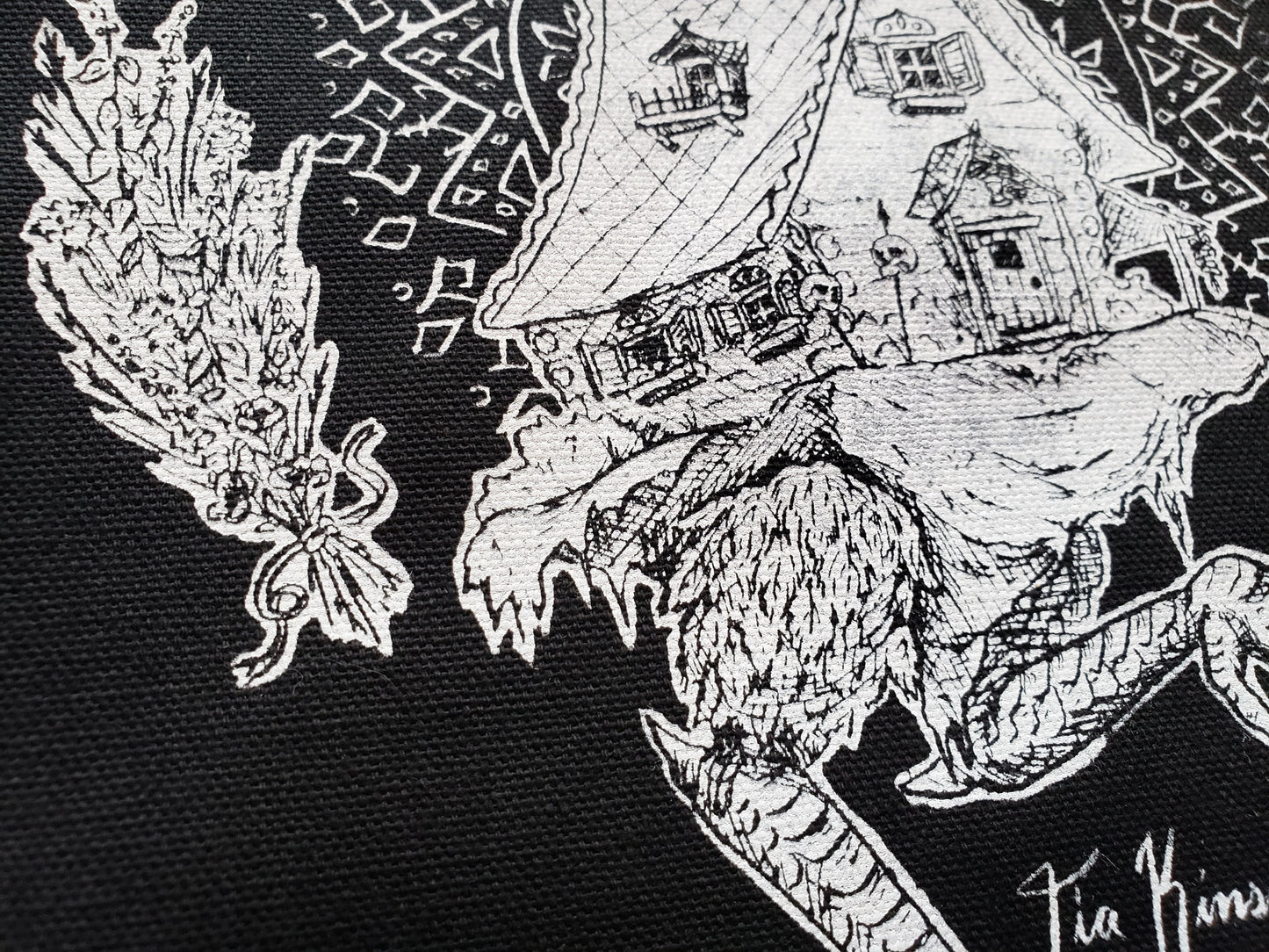Baba Yaga's Hut Screen Printed Back Patch