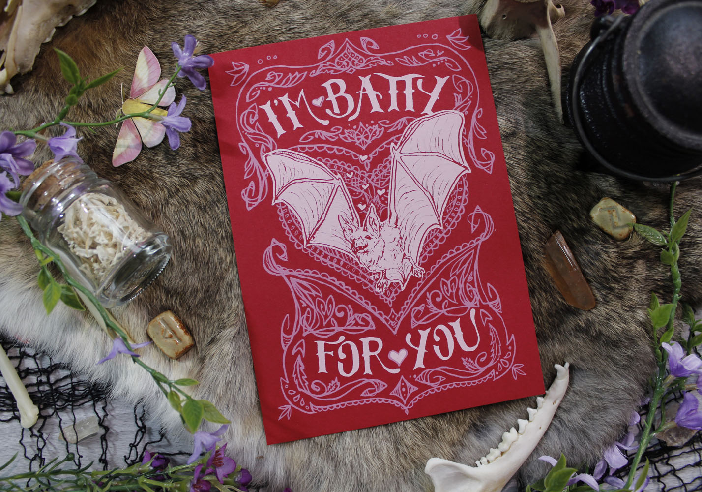 Batty For You! Valentine (Postcard)