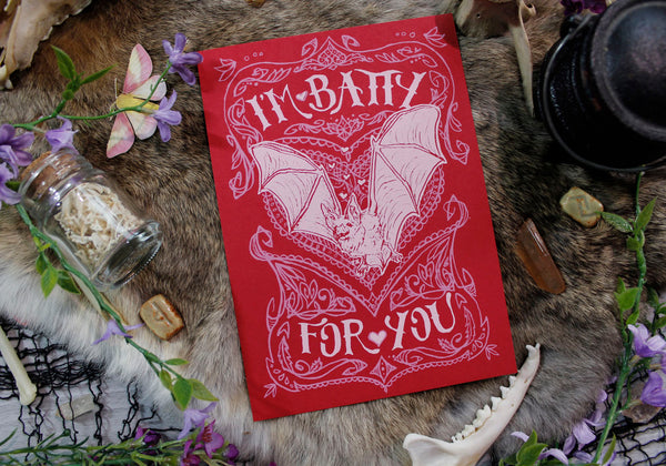 Batty For You! Valentine (Postcard)