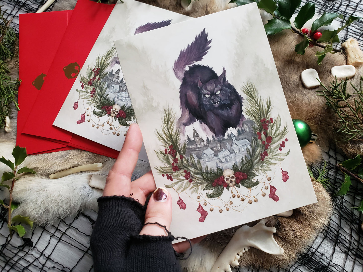 Yule Cat Greeting Cards