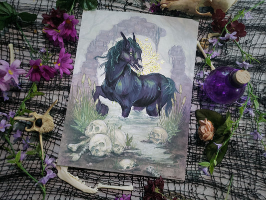 Dark Waters Watercolor Fine Art Print