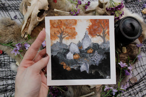 Fall Cemetery Fine Art Print