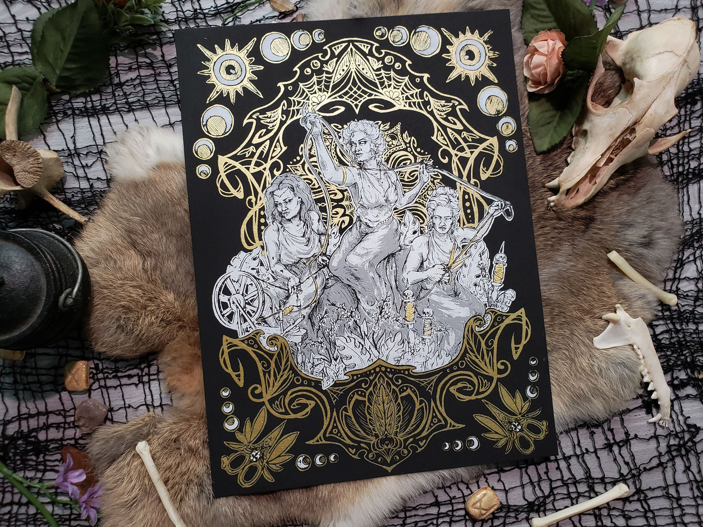 The Fates Hand Printed Fine Art Print