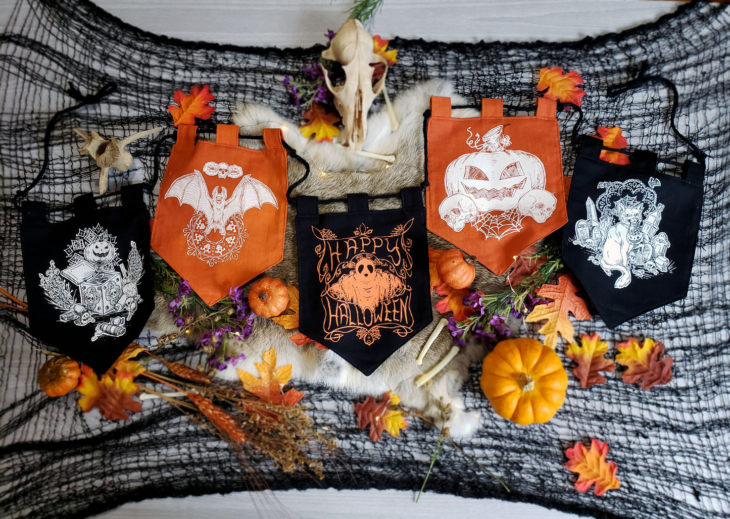 Pumpkin Jack-in-the-box Halloween Bitty Banner