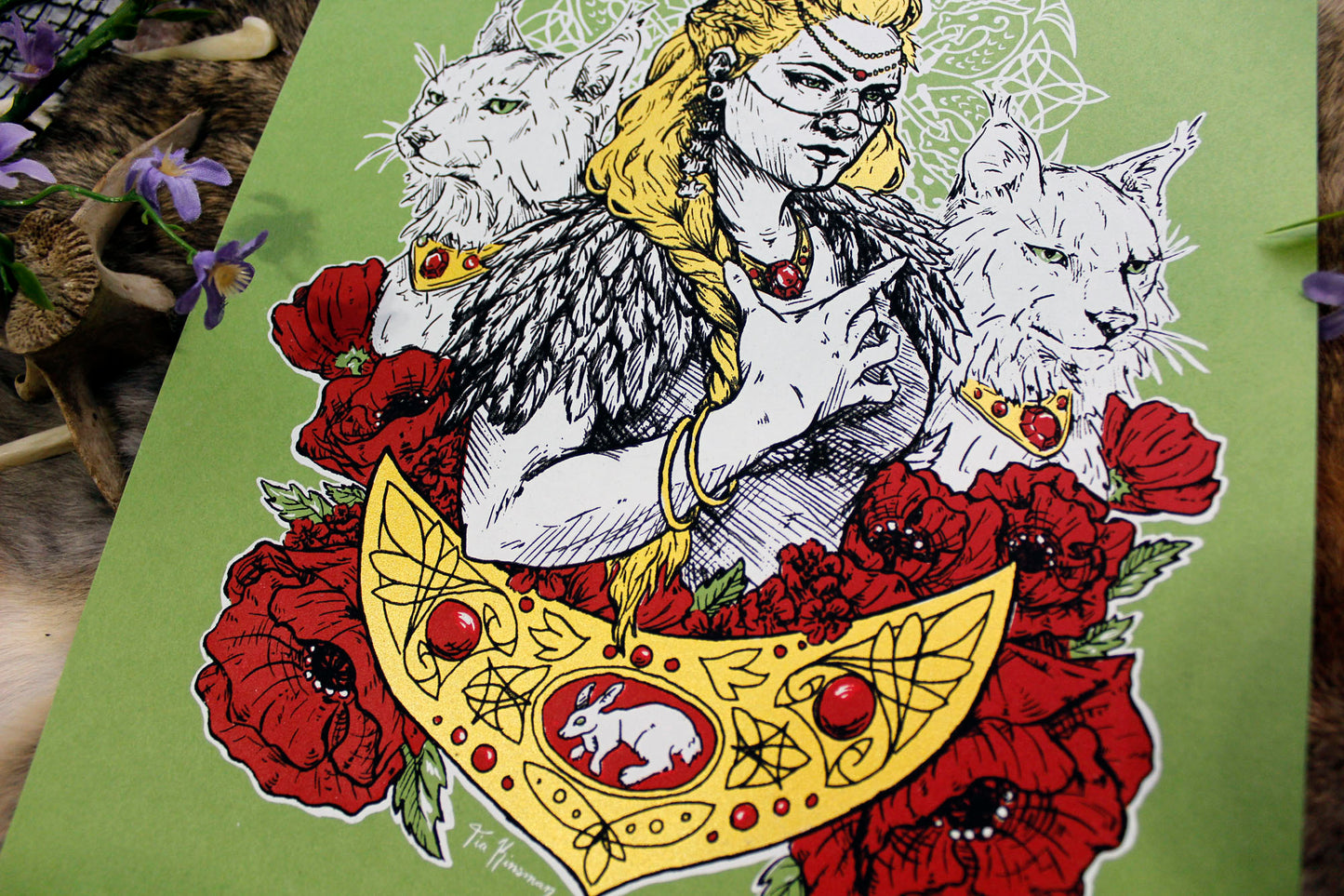 Freyja Hand Screen Printed Fine Art Print