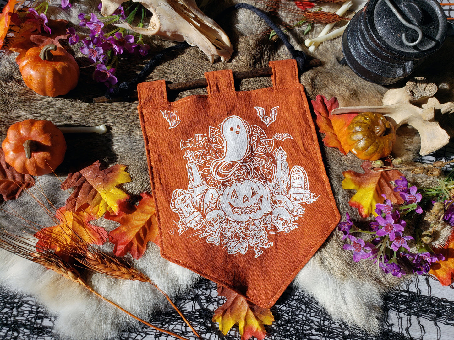 Pumpkin Spiced Afterlife Halloween Bitty Banner