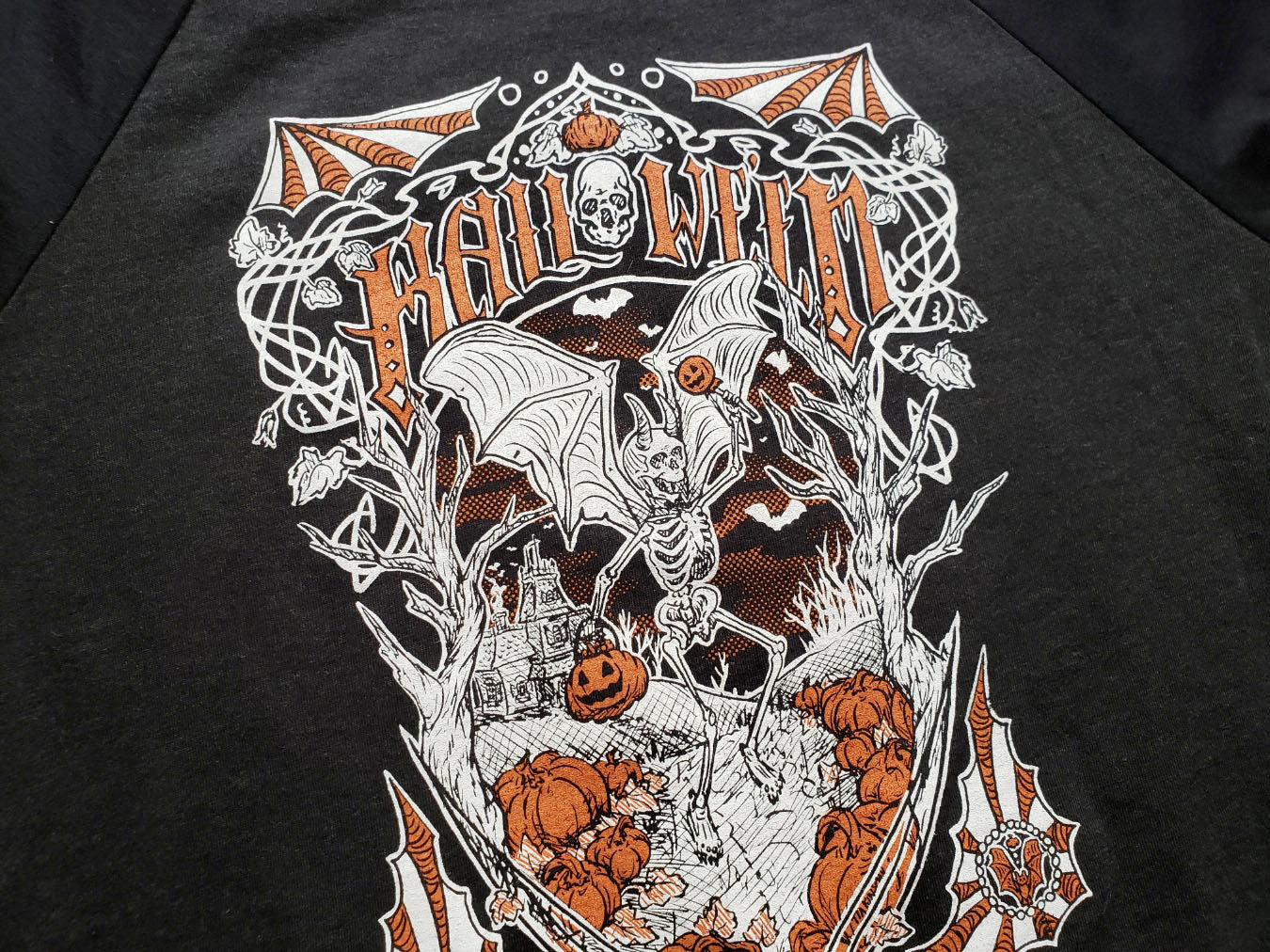 Halloween Reaper Fairy Unisex Baseball Tee