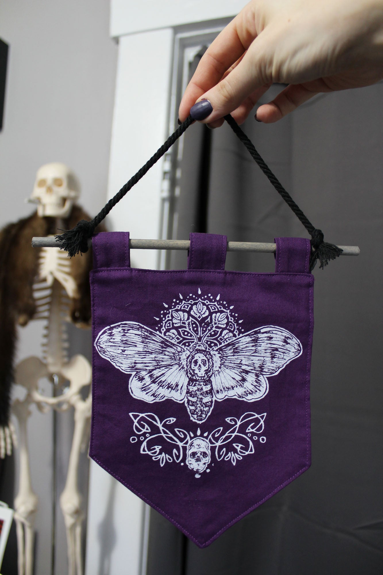 Hallowmoth Halloween Bitty Banner