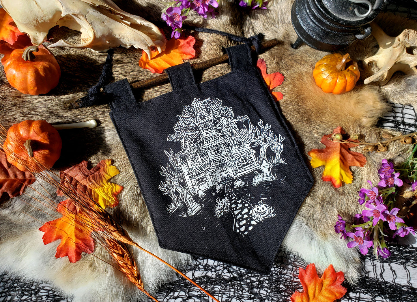 Spooky Haunted House Halloween Bitty Banner