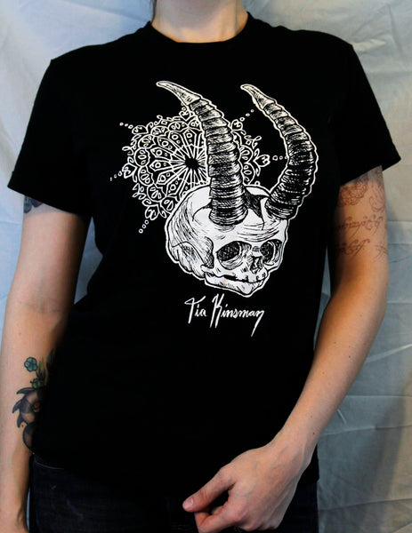 Lil' Demon Skull black unisex hand screen printed shirt