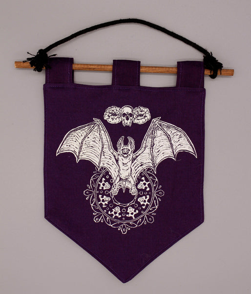 Retired Vampire Bat Halloween Handmade Bitty Banner