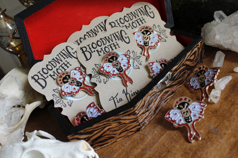 Bloodwing Moth Enamel Pin