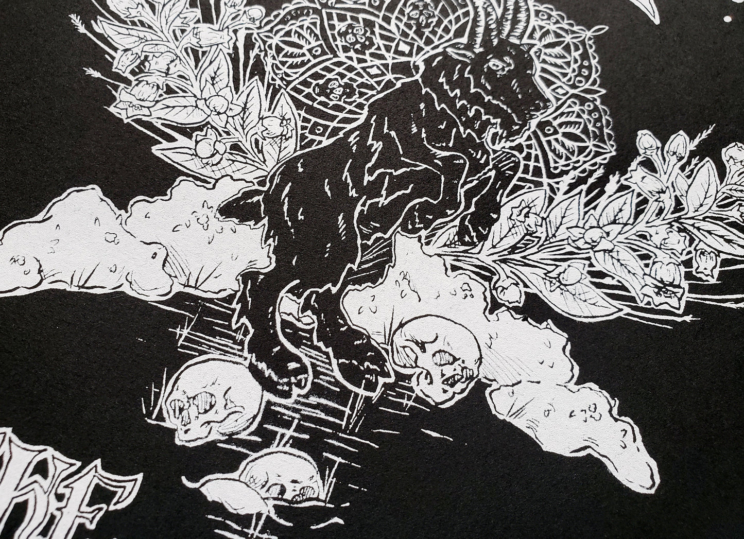 Season of the Witch Black Phillip Original Pen and Ink Drawing