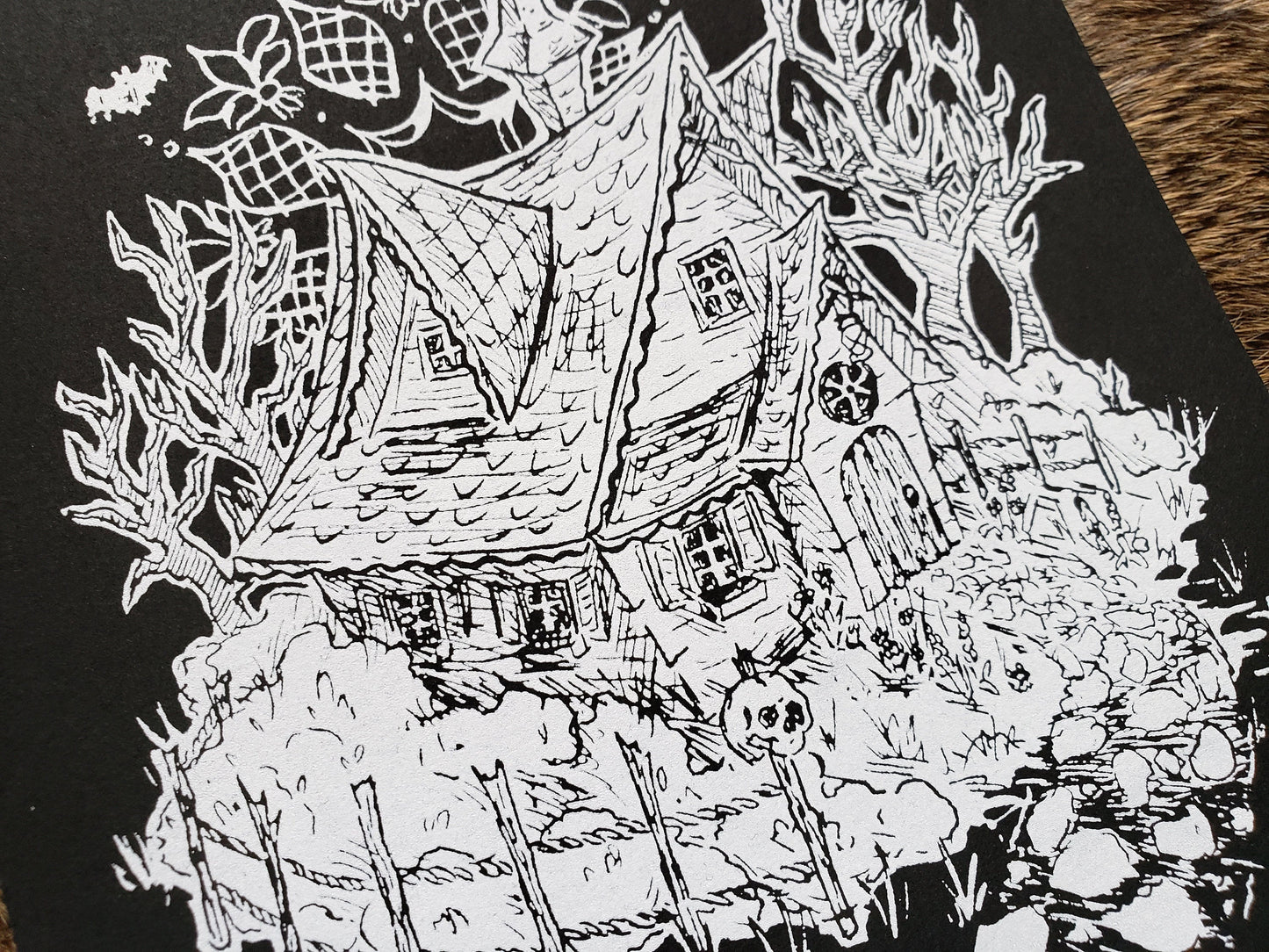 Victorian Cottage Hand Screen Printed Fine Art Print