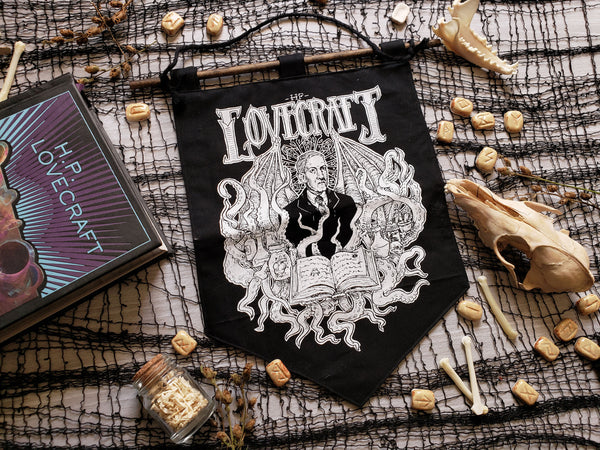 HP Lovecraft Monster Portrait and Cthulhu Banner Set
