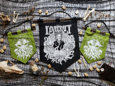 HP Lovecraft Monster Portrait and Cthulhu Banner Set