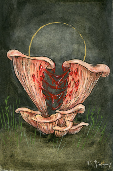 Lover's Grief Mayshroom Original Gouache Painting