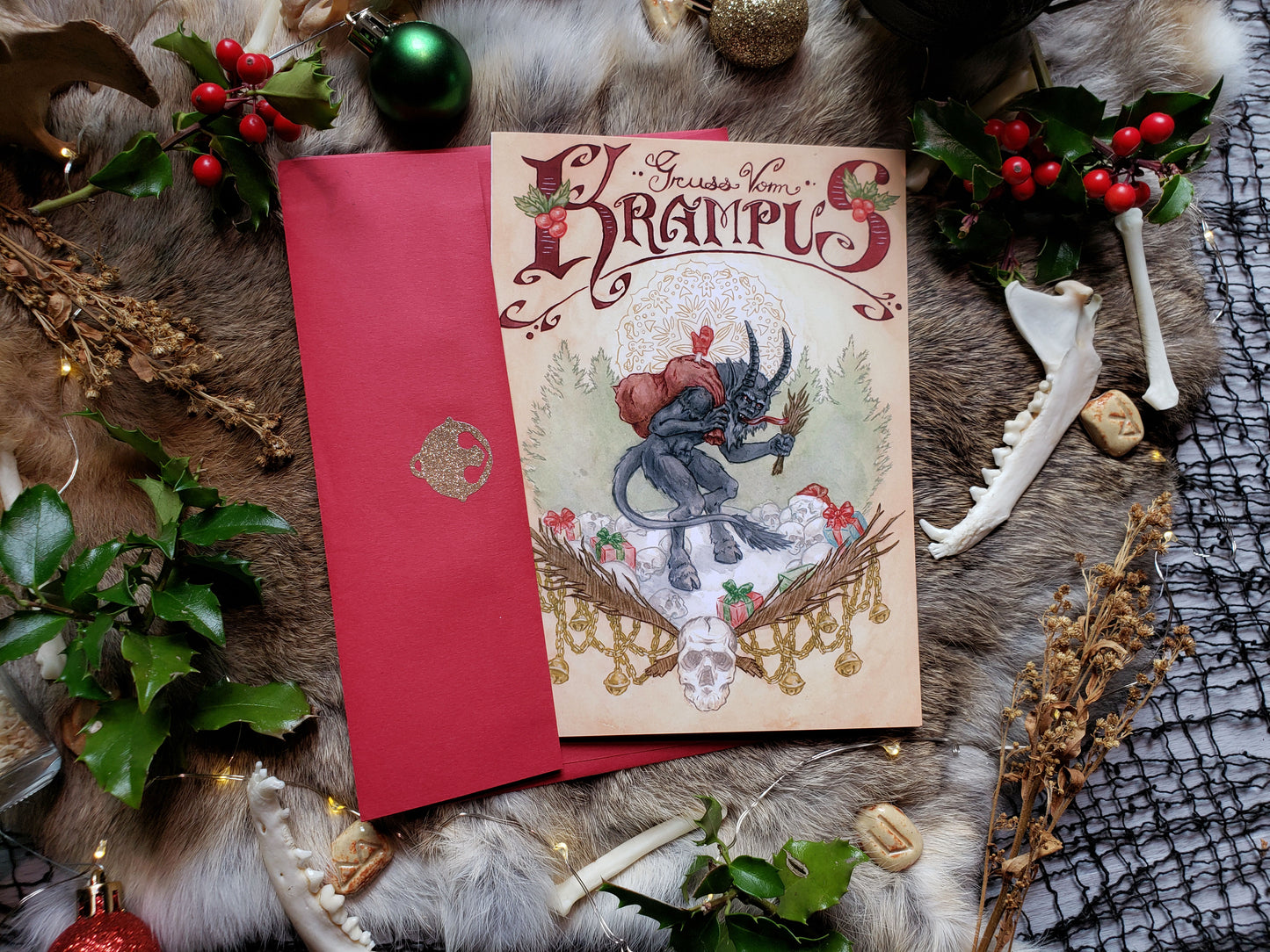 Gruss Vom Krampus Greeting Cards