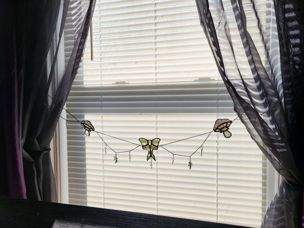 Mushie and Moth Stained Glass Garlands
