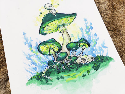 Mushroom Kodama Fine Art Print