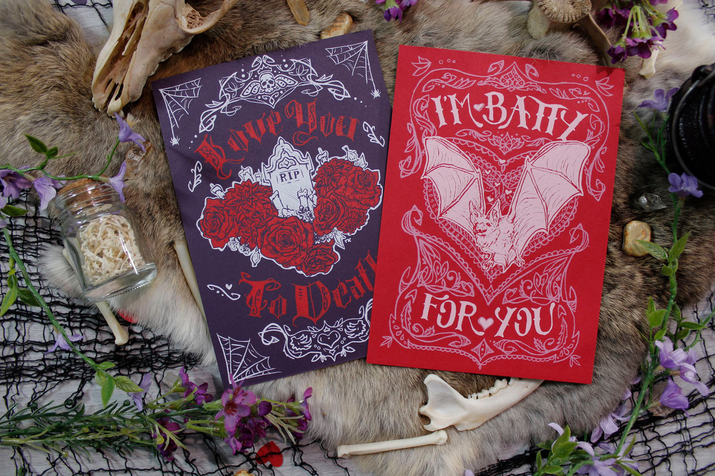 Batty in Love Valentine Set (Postcards)